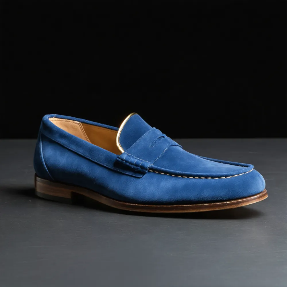 Süet Loafer, Lacivert