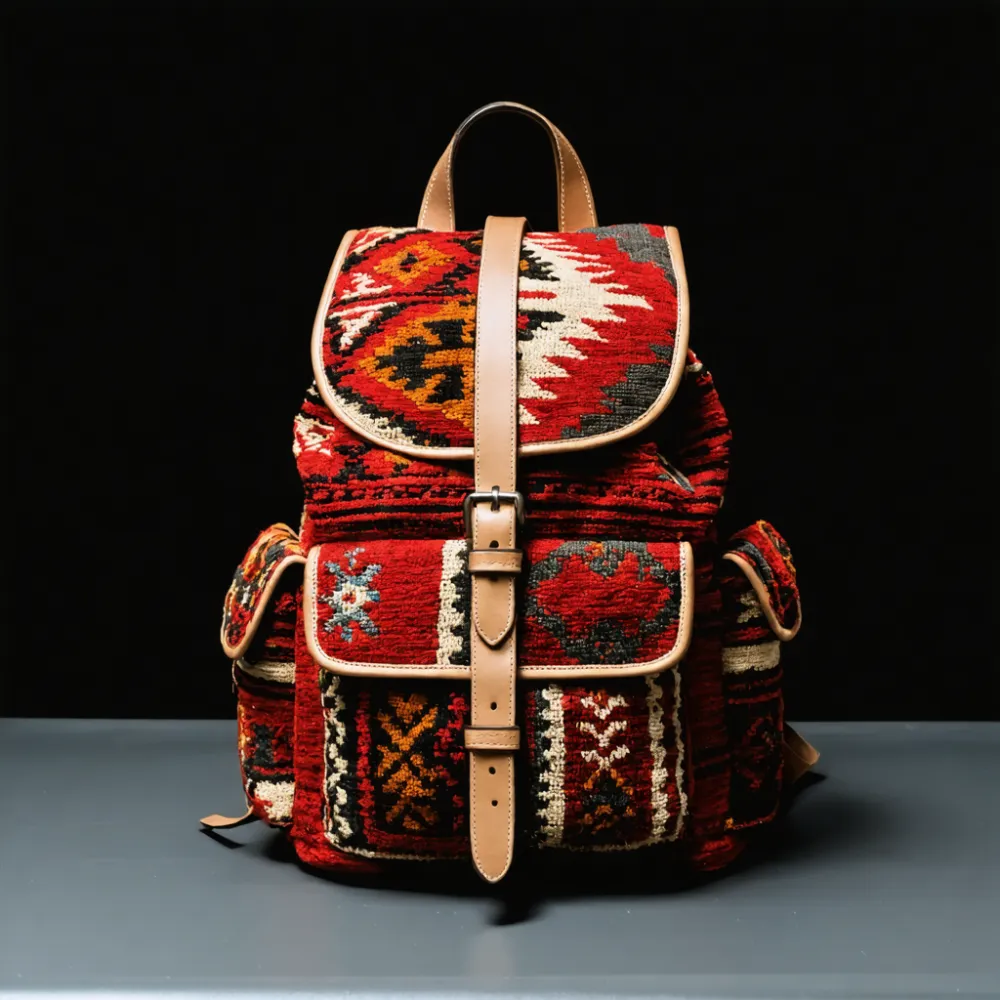 Kilim Desenli Sırt Çantası
